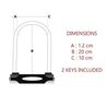 Cerradura en U 2 llaves planas Masterlock H.180mm Ø12mm
