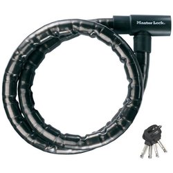 Master Lock 8115EURDPS Stahlkabelschloss mit Schlüssel  Schwarz
