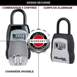 Boite a clés sécurisée - MASTER LOCK - 5400EURD - Format M - Avec anse