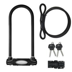 Antivol U avec Câble - MASTER LOCK - Modele XL - Sold Secure Gold, Pol