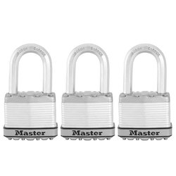 Lot de 3 Cadenas a clés MASTER LOCK M5EURTRILF - Tres Haute Sécurité -
