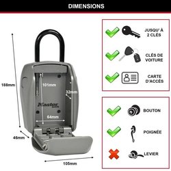 MASTER LOCK Cassetta chiave sicura - Formato L - Maggiore sicurezza - 