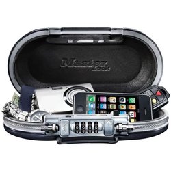 MASTER LOCK Mini custodia da viaggio portatile con cavo di sicurezza -
