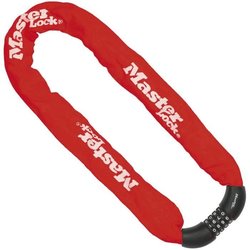 MASTER LOCK Fietskettingslot [Combinatie] [90 cm ketting] [Rood] 8392E