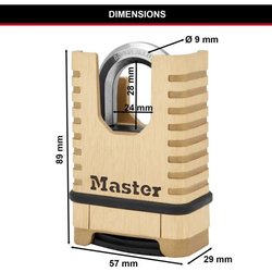 MASTER LOCK Lucchetto in ottone massiccio ad alta sicurezza [Grillo pr