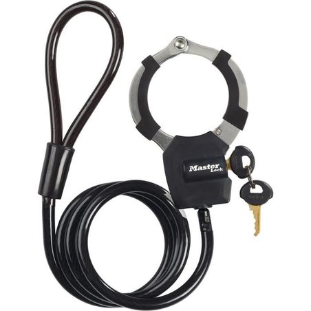 Cavo per serratura a chiave MASTER LOCK con manette - 1 m