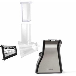 LIVOO DOP192 Grattugia elettrica multifunzione - Nera e grigia