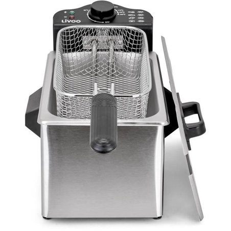 Freidora 3 L - LIVOO - DOC216 - 2000W - 3L - Depósito de acero inoxida