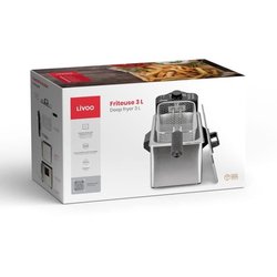 Freidora 3 L - LIVOO - DOC216 - 2000W - 3L - Depósito de acero inoxida