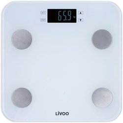 LIVOO DOM427W - Báscula de pesaje corporal - 13 memorias de usuario - 
