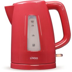 Bouilloire - LIVOO - DOD184RC - 2200 W - 1,7 L - Socle 360° - Rouge