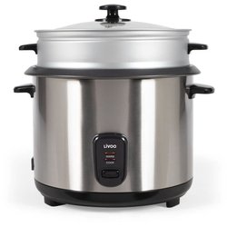 Cuiseur a riz et vapeur acier inoxydable - LIVOO - DOC293 - 1000W - 2,