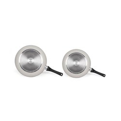 Juego de 2 sartenes efecto piedra - Livoo - MEN124GR - Gris