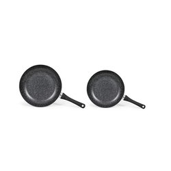 Juego de 2 sartenes efecto piedra - Livoo - MEN124GR - Gris