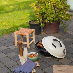 Barbecue a carbonella portatile - LIVOO - DOC301 - Champagne e nero