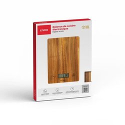 Báscula de cocina electrónica de madera de acacia - Livoo - DOM492 -