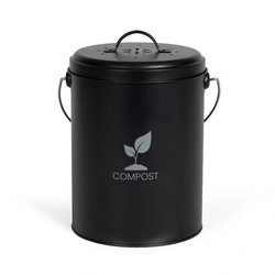 Livoo 6L Black Kitchen Compost Bucket - MES154N