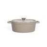Oval cast iron casserole dish - Livoo - MEP129G - Grey