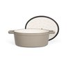 Oval cast iron casserole dish - Livoo - MEP129G - Grey