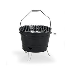 Barbecue a charbon portable - LIVOO - DOC327N - ø27 cm - Grille en aci