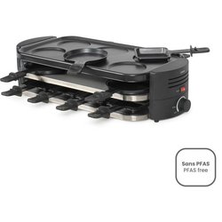 Raclette-, pizza- en crêpemaker voor 8 personen - Livoo - DOC337 -