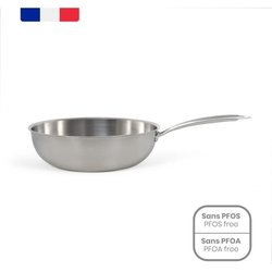 Edelstahlwok - LIVOO - MEP162 - Ø 28 cm - Edelstahl - Alle Herdarten e
