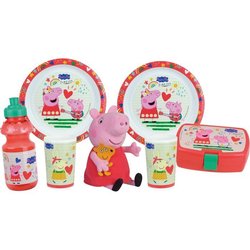 Set di stoviglie - FUN HOUSE - PEPPA PIG - 2 piatti fondi Ø 22 cm, 2 b