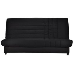 BEIJA 3-Sitzer Schlafsofa - Komfort BULTEX - L 192 x T 95 cm - Schwarz