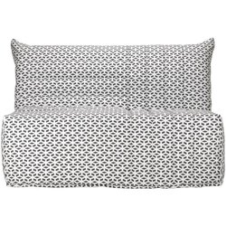 BULTEX BZ BECCI 3-Sitzer Bank - L 142 x T 101 cm - Schwarz-weißer Stof