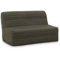Schlafsofa Joe BZ - Stoff in Anthrazitgrau - 3 Sitze - L 143 x T 97 cm