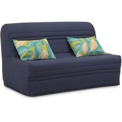 BZ Schlafsofa - 2 Plätze - Marineblau - Dschungelkissen - Liegefläche 