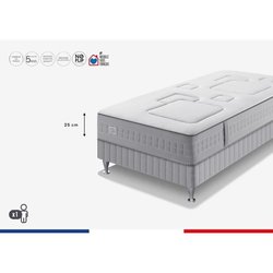 SIMMONS SW3 Ensemble 90 x 190 matelas + sommier - Ep. 25 cm - No Flip 