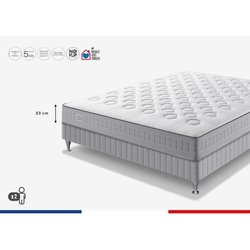 SIMMONS SW1 Ensemble 160 x 200 matelas + sommier - Ep. 23 cm - No Flip