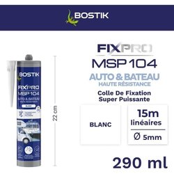 Mastic auto/bateau - BOSTIK - Fixpro MSP 104 - Colle et joint - Résist