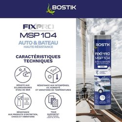 Sellador para automoción/náutica - BOSTIK - Fixpro MSP 104 - Adhesivo 