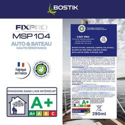 Mastic auto/bateau - BOSTIK - Fixpro MSP 104 - Colle et joint - Résist