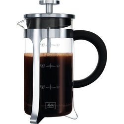 Cafetera de pistón MELITTA Premium en vidrio y acero inoxidable 8 taza