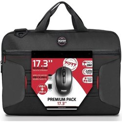 PAQUETE PREMIUM: bolsa para portátil 17 + ratón inalámbrico + adaptado