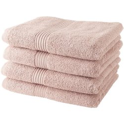TODAY Set di 4 Asciugamani da Bagno 100% Cotone - 50x100 cm - Sand ros