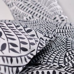 Juego de cama doble -TODAY - 260x240 cm - 100% Algodón - Blanco y Negr