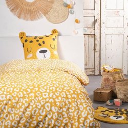 TODAY Funny children s bedding set - 140x200 cm - 100% Cotton - leopar