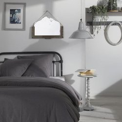 Housse de couette - TODAY - CHARME - Chambray - Gris foncé Capucine - 