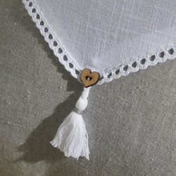 Cuscino - TODAY - CHARME - Slub x Chambray x Pompon Capucune - 40 x 40