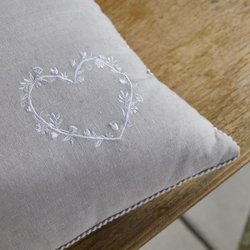 Kussen - VANDAAG - CHARME - Chambray x Petite broderie Constance - 40 