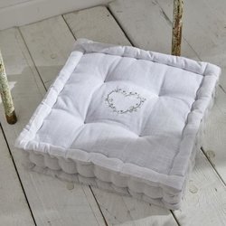 Floor cushion - TODAY - CHARME - Slub x Chambray x Constance Embroider