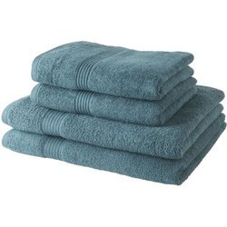 2 TODAY bath towels 50x90 + 2 bath sheets 70x130 cm 100% Cotton - Peac
