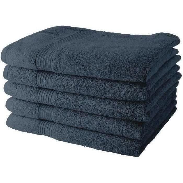 Set mit 5 Badetüchern von TODAY, 70 x 130 cm, 100 % Baumwolle  Denim