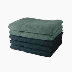 Set of 5 TODAY Bath Sheets 70x130 cm 100% Cotton - 3 peacock + 2 cecid
