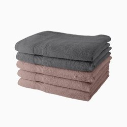 Set mit 5 TODAY-Badelaken, 70 x 130 cm, 100 % Baumwolle  3 Sandrosen 