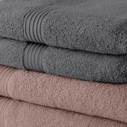 Set of 5 TODAY Bath Sheets 70x130 cm 100% Cotton - 3 sand roses + 2 st